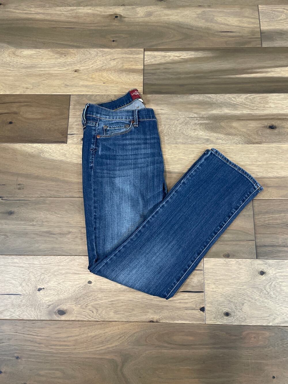 Lucky Brand Sofia Straight Medium Wash Cotton Jeans Size 12